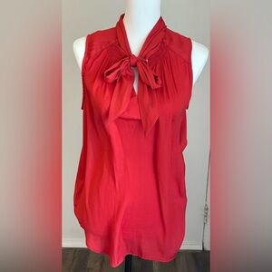 LOFT Women's Smocked Tie Neck Shell‎
